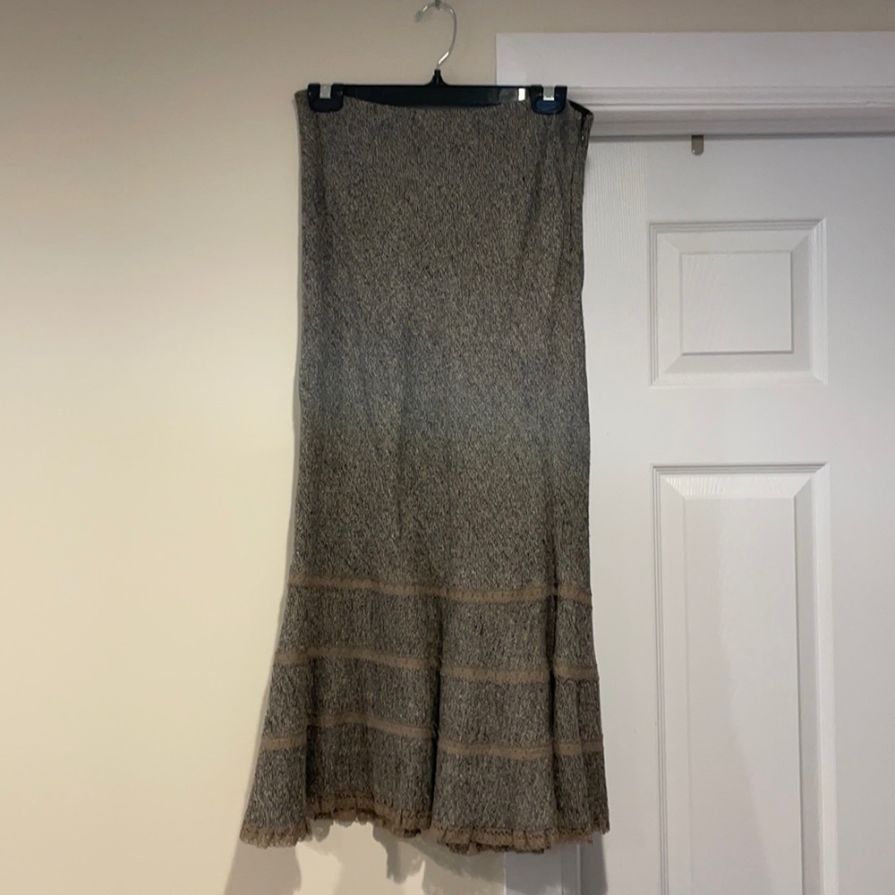 Expressing tweed midi skirt, brown size 3/4